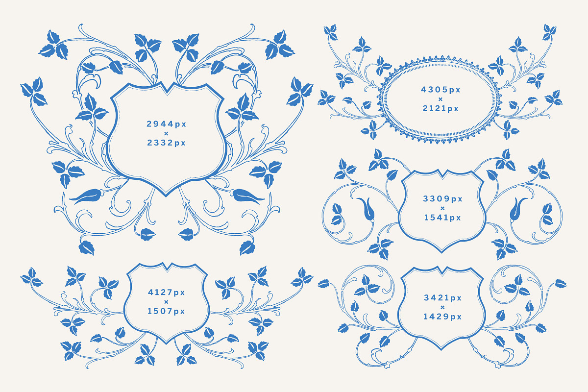 Romantic Vintage Floral Clipart, a Decorative Illustration by Century Library (Photo 2 of 10)