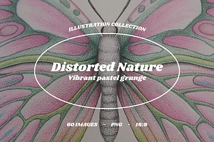 Distorted Nature – Pastel Grunge Art, an Illustration by BiancaXavier