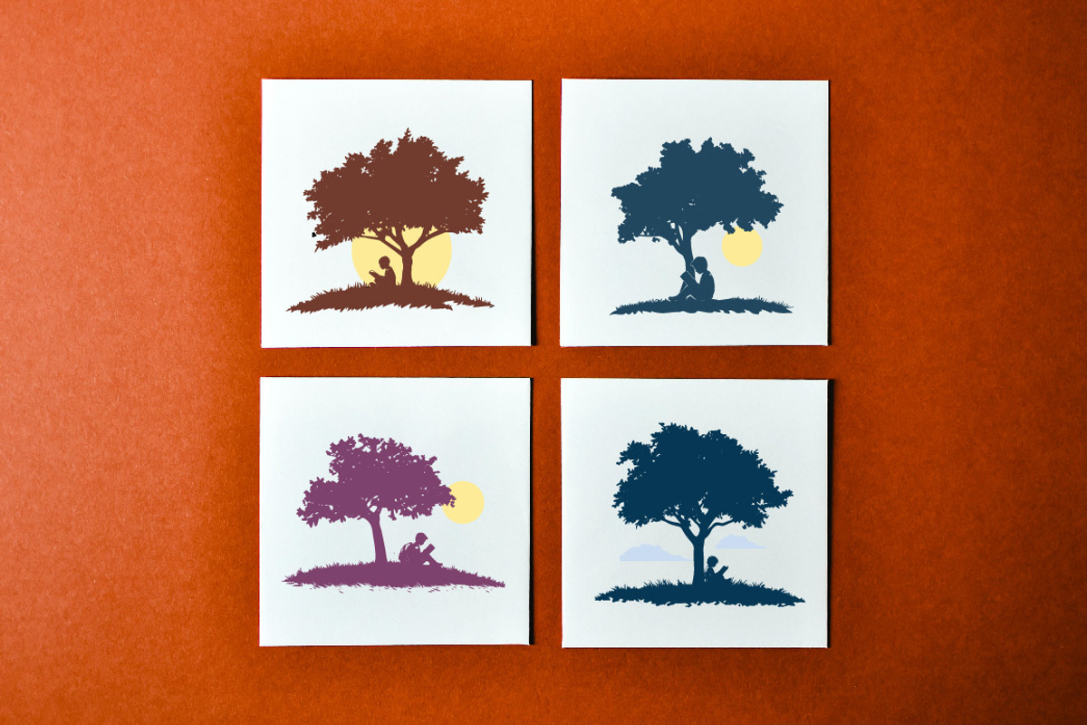 15 Boy Reading Book Under Tree, an Illustration by jongcreative (Photo 3 of 4)