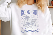Book Girl Summer Png, a Seasonal Illustration by CraftArtStudio (Thumbnail 3 of 4)