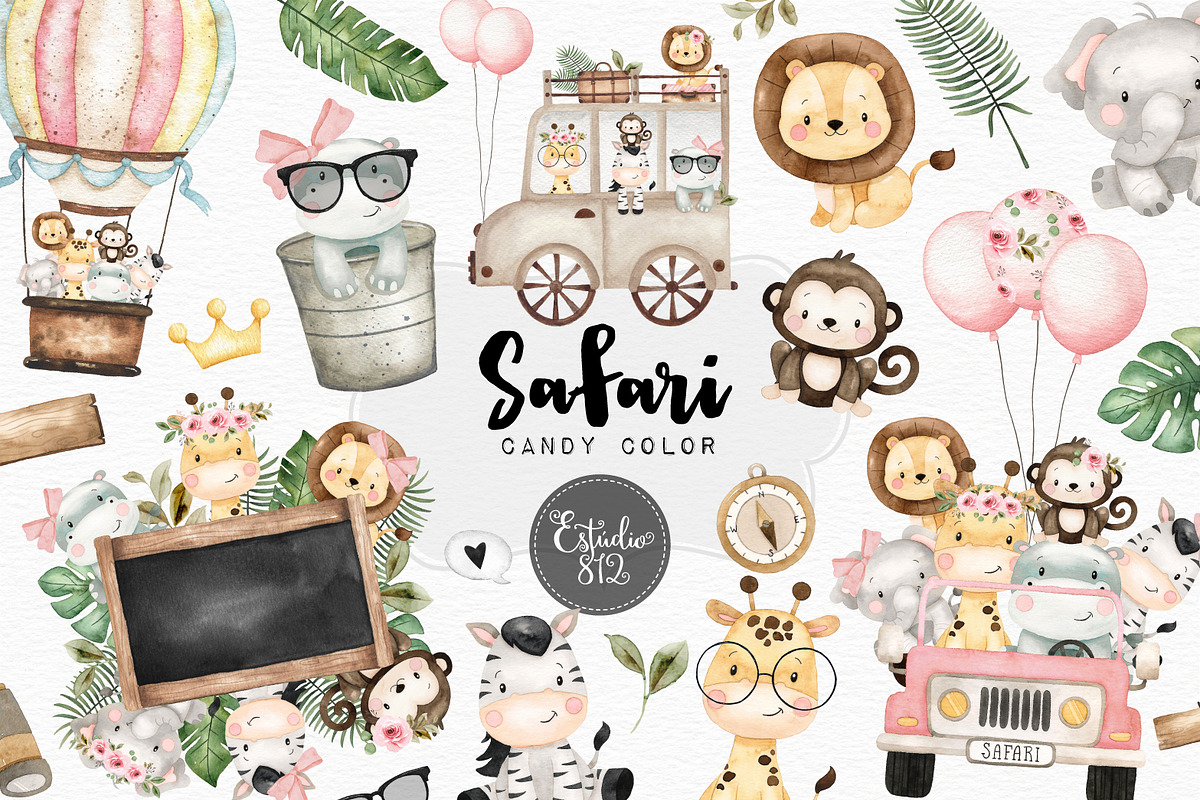 Safari Candy Color, an Illustration by Estudio 812 (Photo 1 of 8)