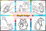 Cute Penguin Coloring Book, an Animal Illustration by Ink Gallery (Thumbnail 2 of 4)