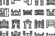Gate and entrance line icons, an Object Graphic by pikepicture (Thumbnail 3 of 3)