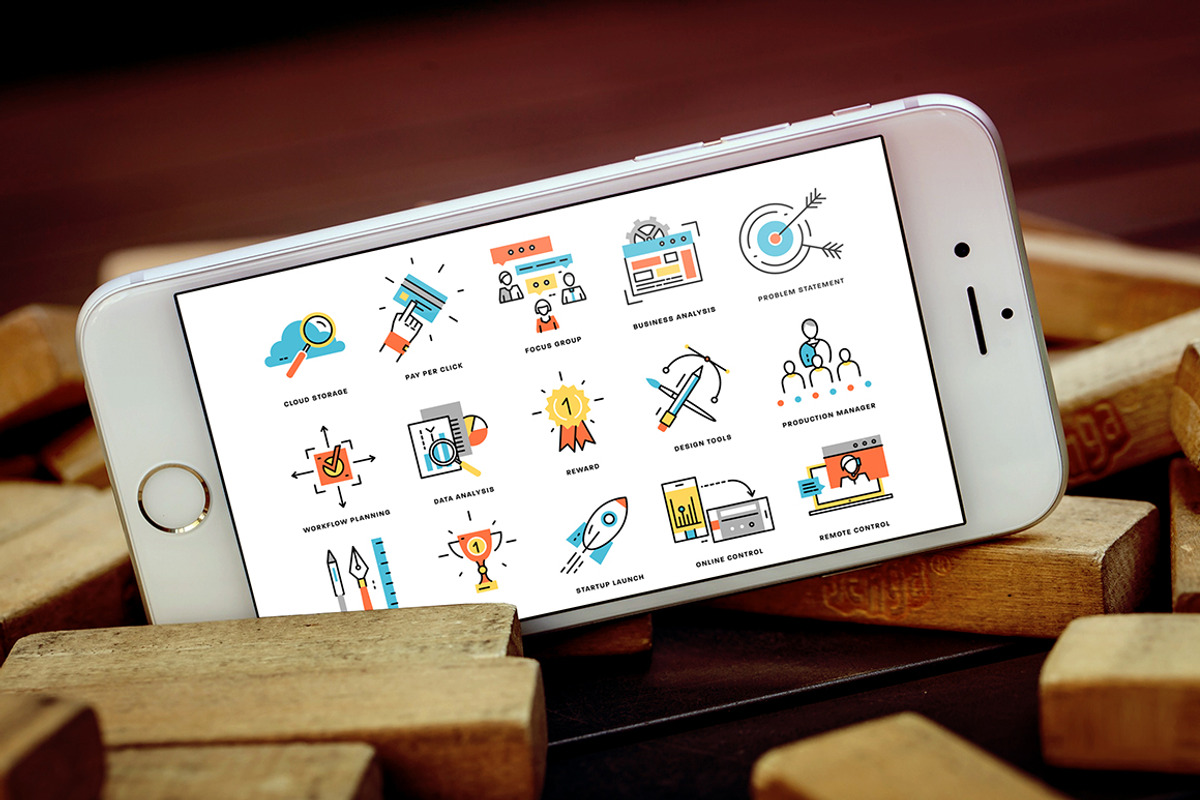+350 Line Business Icons Collection, an Outline Icon by Anna Ozerina (Photo 6 of 9)