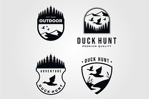 Set Duck Hunting Club Vintage Logo