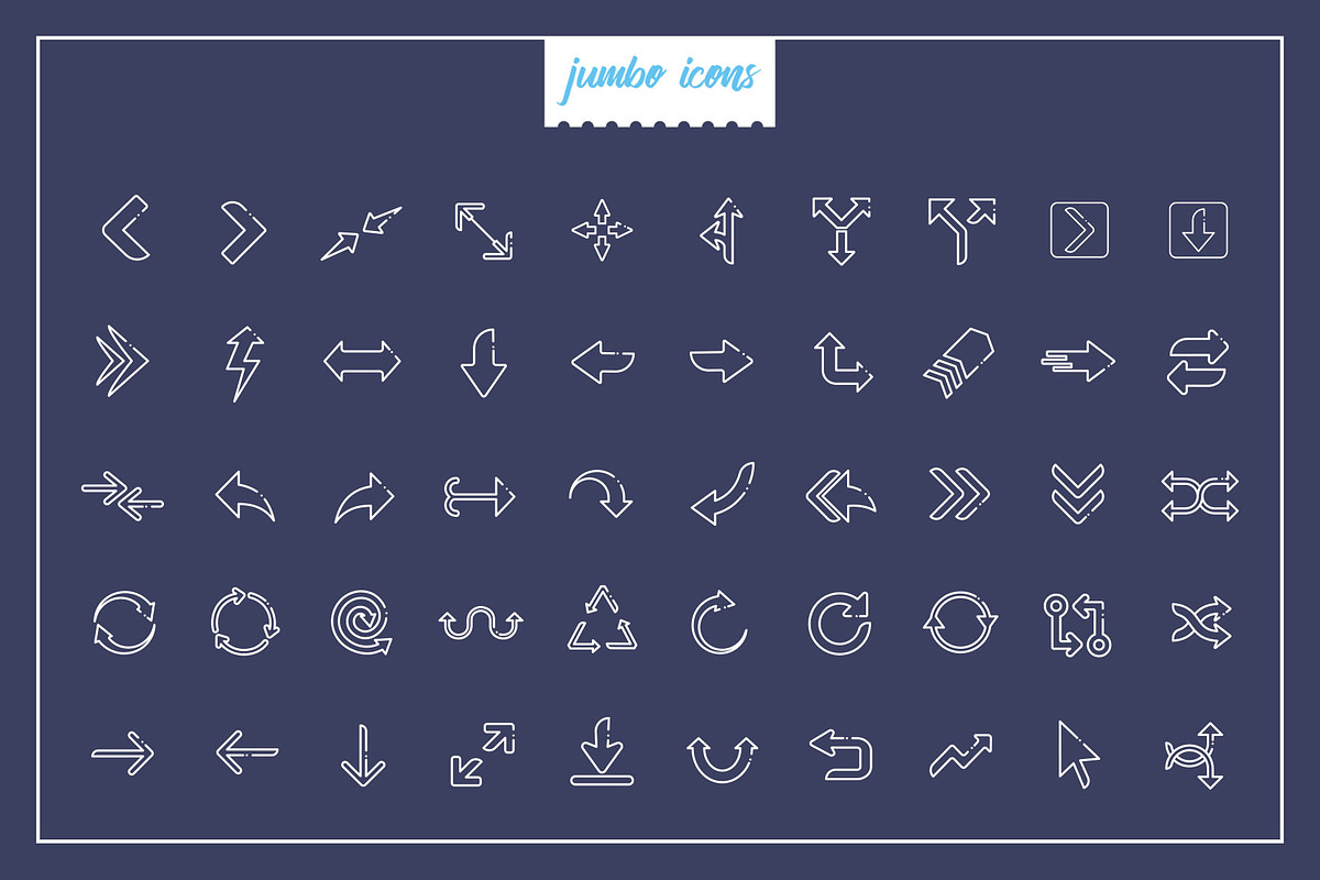 Arrow Line Vector Icons V2, an Outline Icon by Jumbo Icons (Photo 4 of 5)