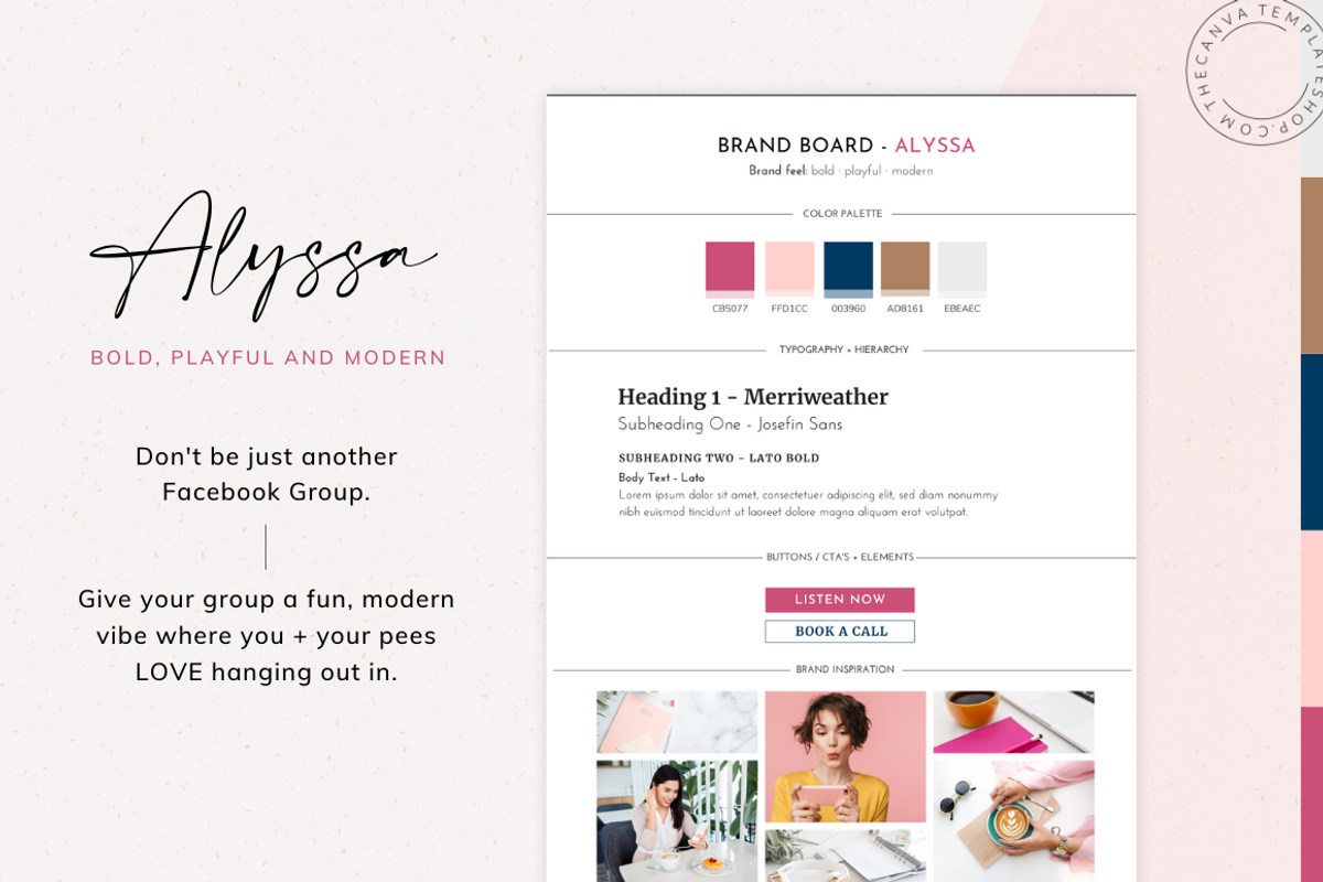Alyssa FB Groups Canva Templates, a Social Media Template by The Canva Template Shop (Photo 7 of 7)