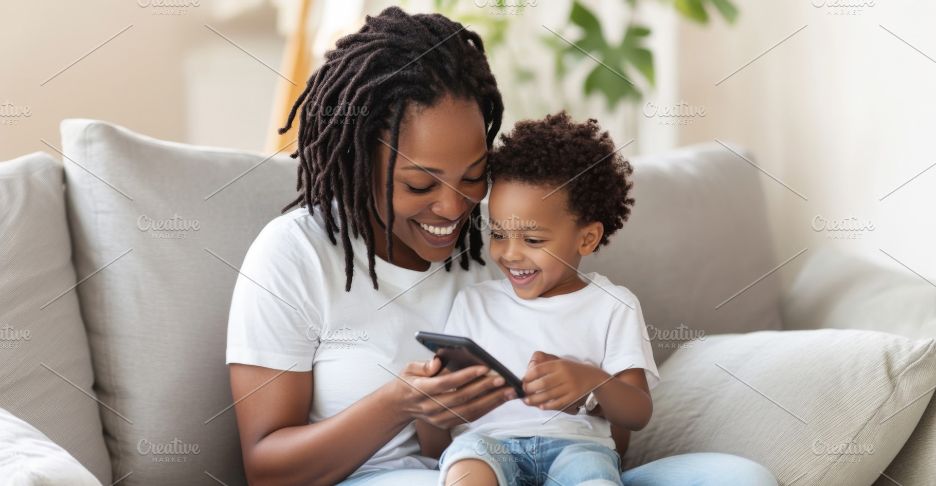 Mother and child enjoying quality, a Photo by Dvoevnore photos