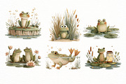 Summer Frog Pond Clipart, an Illustration by Designworld (Thumbnail 2 of 8)