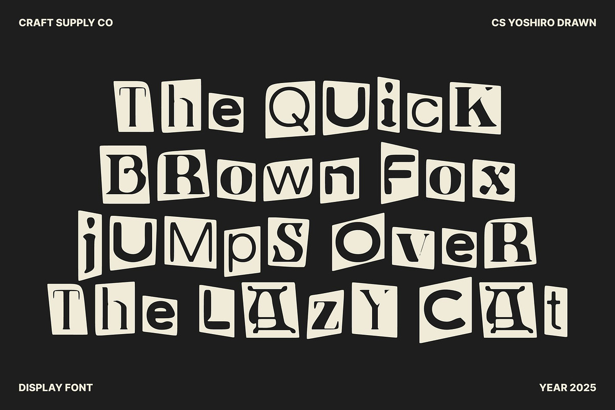 CS Yoshiro Drawn, a Sans Serif Font by Craft Supply Co. (Photo 2 of 8)