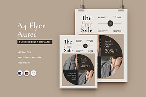 Aurea Fashion Brand - Flyer Template, a Flyer Template by Fannan Studio