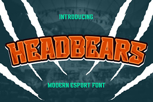 Headbears - Modern Esport Font