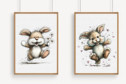 Whimsical Spring Bunny Clipart, an Illustration by Libby Wishes (Thumbnail 7 of 7)