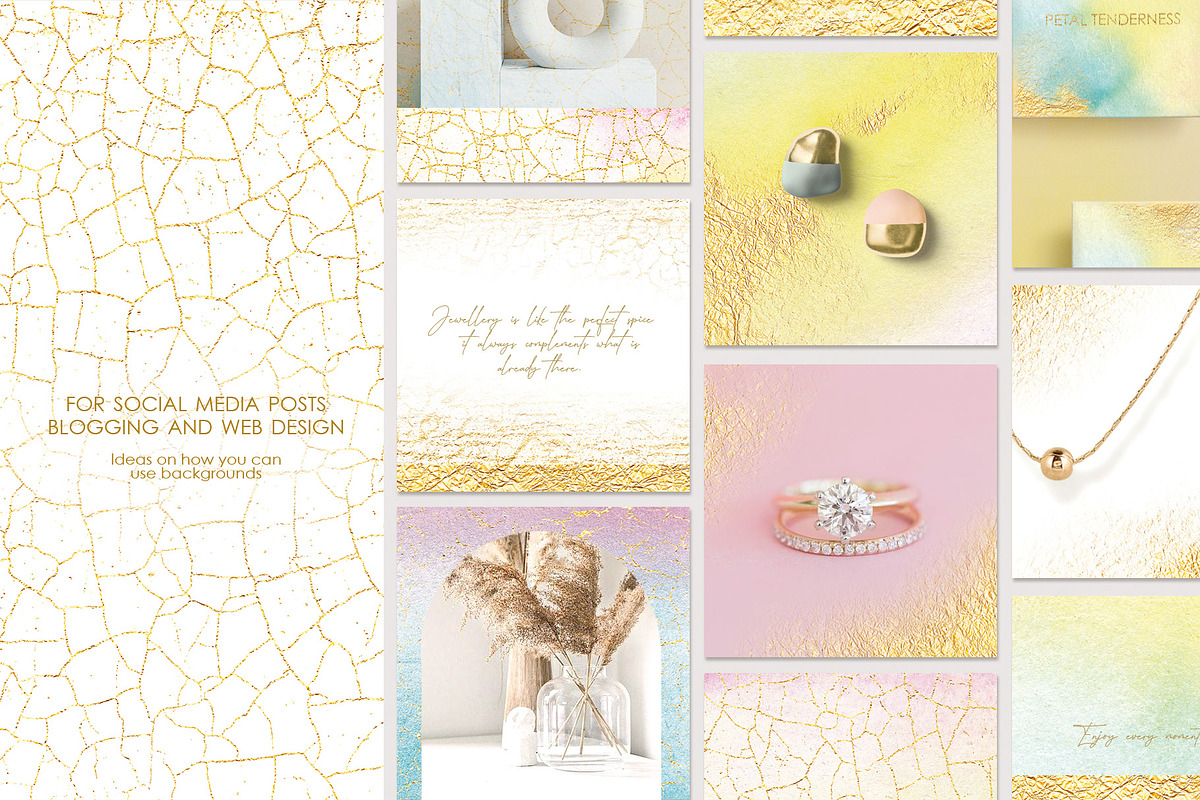 Pastel Watercolor & Gold Textures, a Texture Graphic by InstaDesignPro (Photo 11 of 12)