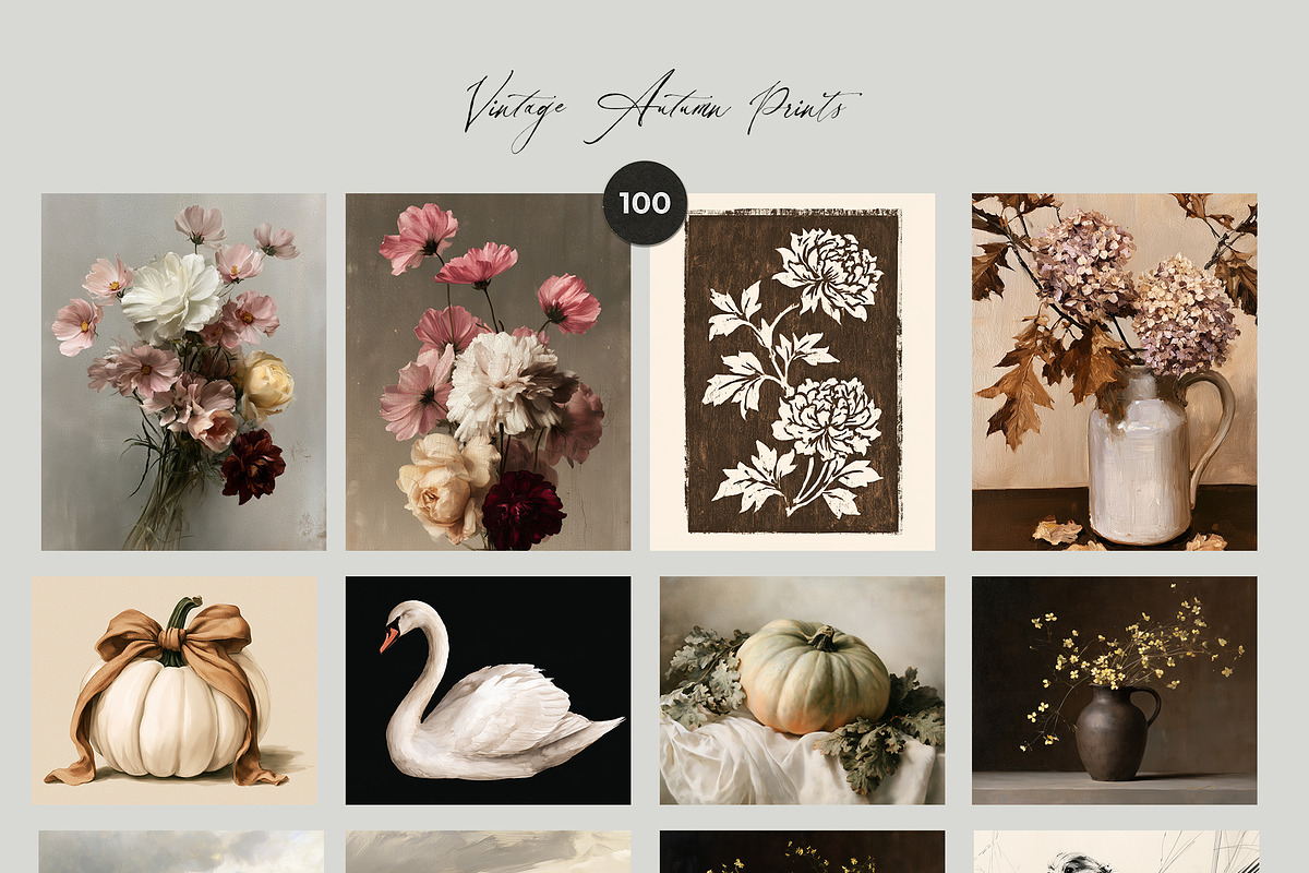 Vintage Autumn Wall Art Prints, a Background Graphic by Lana Elanor (Photo 11 of 12)
