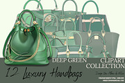 Luxury Handbags Clipart Deep Green, an Object Illustration by Une Affaire de Filles (Thumbnail 1 of 5)