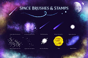 Space Galaxy Procreate Brushes, a Brush Add-On by ArtstudioByKhushbu (Thumbnail 4 of 9)
