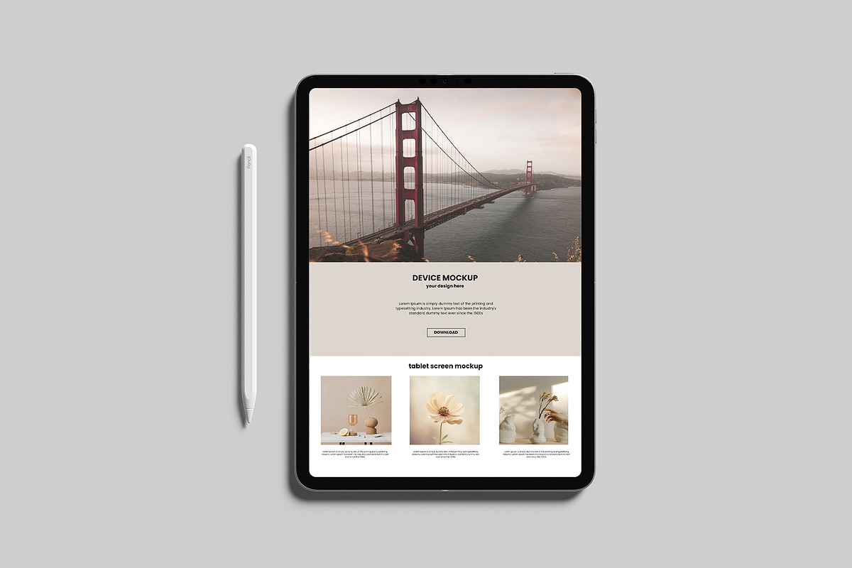 iPad Pro Mockup, an iPad Mockup by Graphiculon (Photo 3 of 11)
