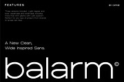 BALARM - a clean, wide sans typeface, a Sans Serif Font by Catkie - Digital Art (Thumbnail 1 of 14)