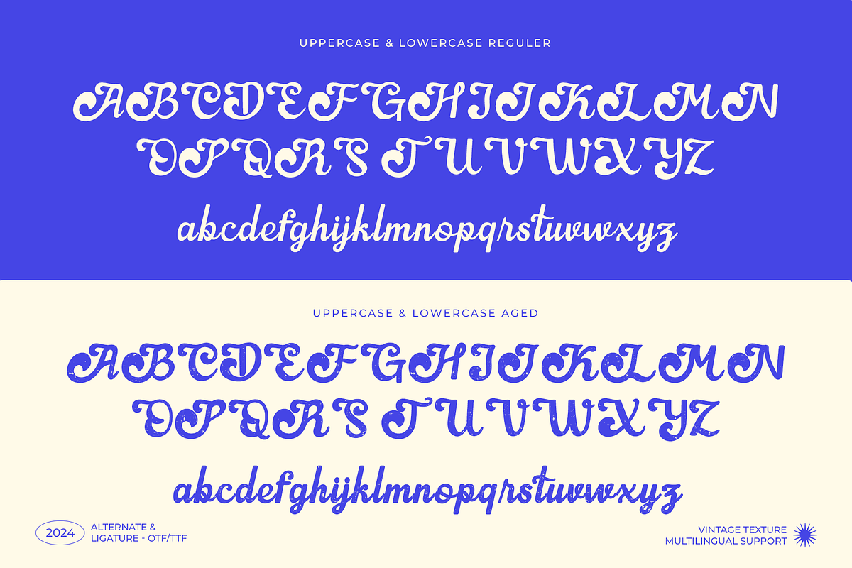 Agatha Louis - Vintage Script Font, a Script Font by Inviline.co (Photo 8 of 10)