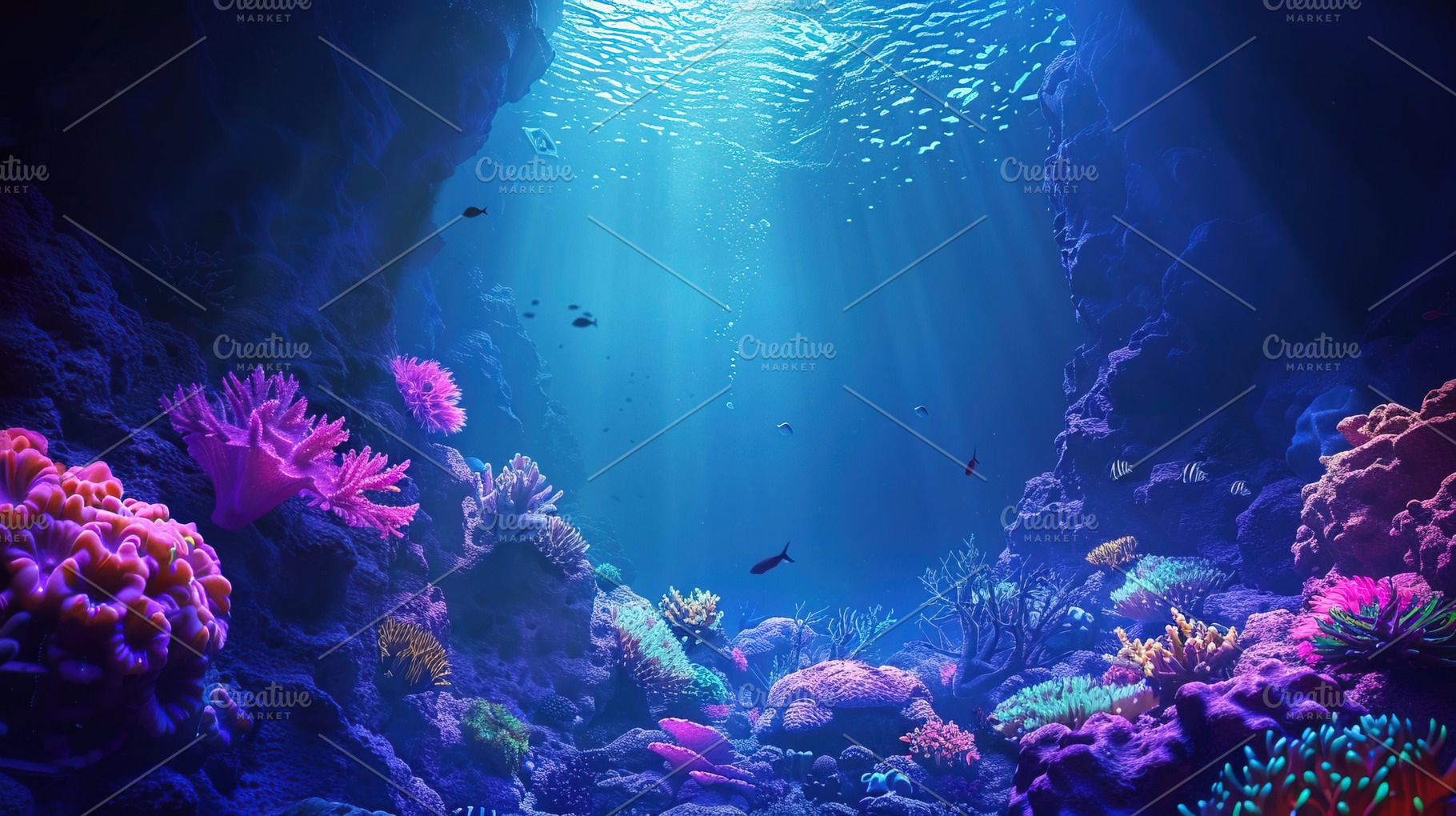 Underwater Coral Reef Scene, a Nature Photo by Ales Munt