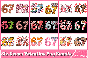 67 Valentine’s Day Six Seven PNG, a Seasonal Illustration by Design Station