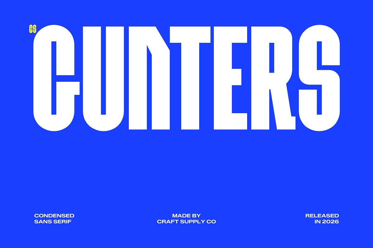 CS Gunters – Condensed Font, a Sans Serif Font by Craft Supply Co. (Photo 1 of 8)