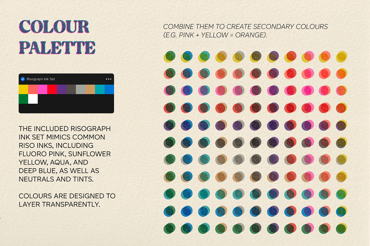 Rebus Riso Kit: Risograph Procreate, a Brush Add-On by Rebus Illustration (Photo 2 of 5)