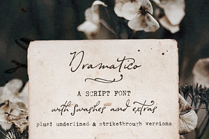 Dramatico script font, a Script Font by Ana's Fonts
