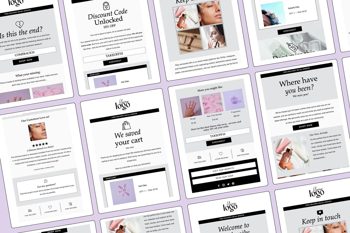 Klaviyo Easy Flow Templates, an Email Template by The Pixel Palace (Photo 8 of 12)