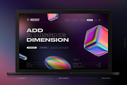 Iridescent Geometric 3D Shapes vol.2, an Object Graphic by Samolevsky (Thumbnail 22 of 23)