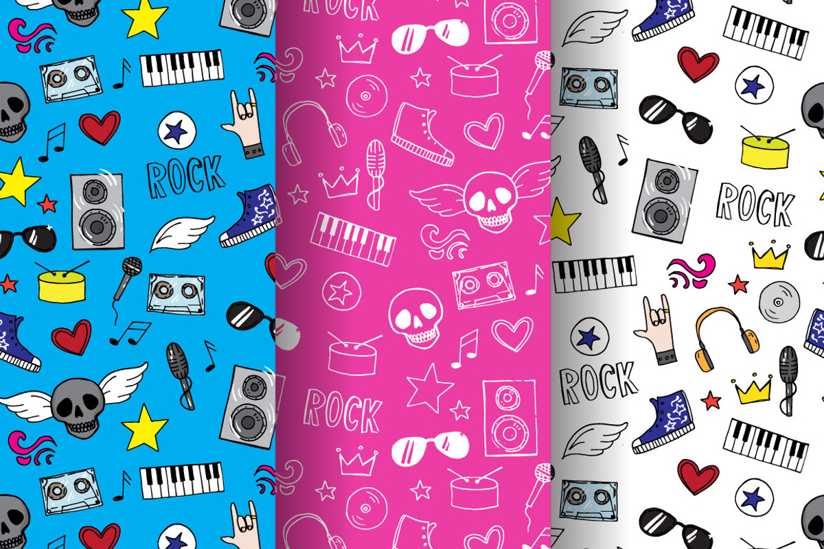 Rock star patterns, a Pattern Graphic by merion_merion (Photo 4 of 5)