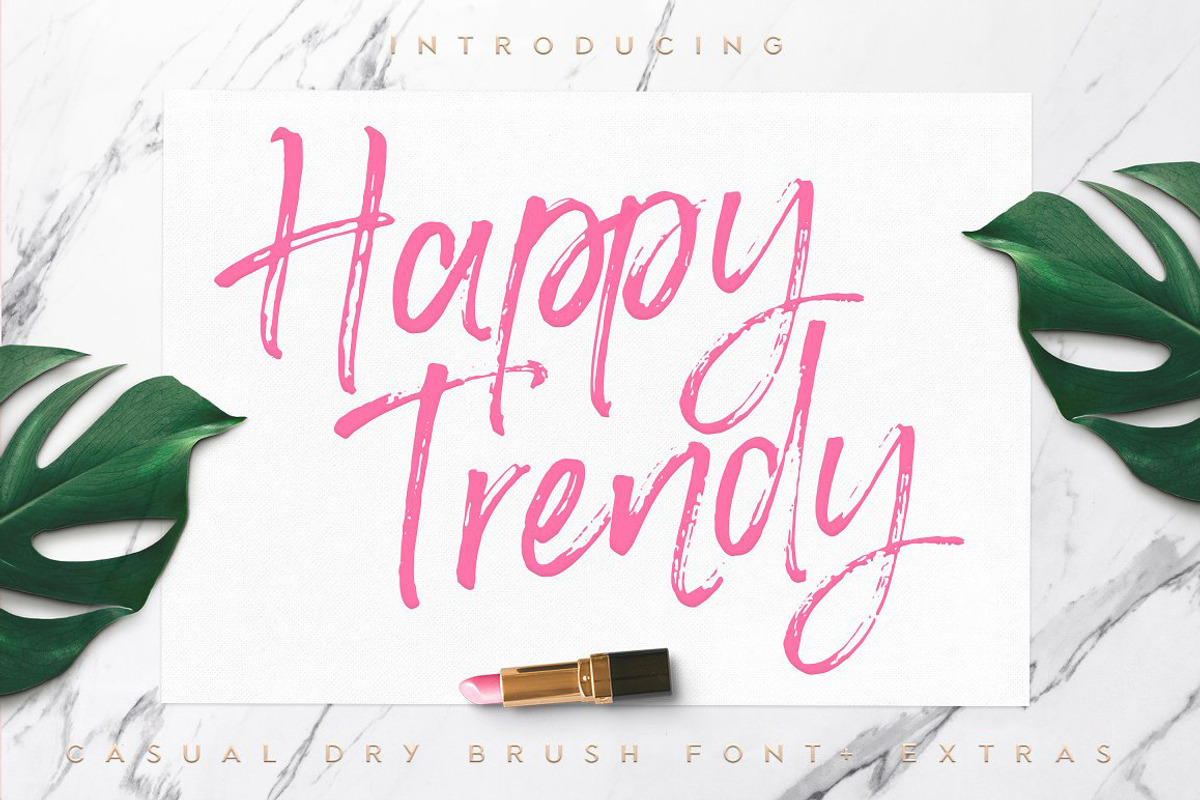 Happy Trendy Font + Extras