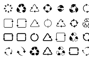 Recycle icon. Recycle vector symbols