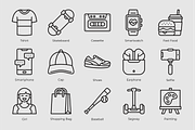 Lifestyle Outline Icons, an Outline Icon by Tekuni (Thumbnail 3 of 6)