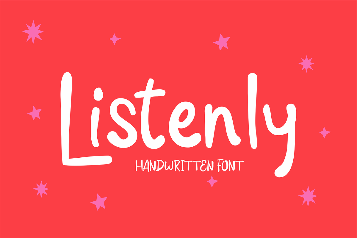 Listenly, a Handwritten Font by Raffa Creative (Photo 1 of 8)