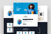 Personal Portfolio HTML Template, a Landing Page Template by nandinigraphics (Thumbnail 1 of 3)