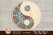 Mandala YIN YANG Multilayer Wall Art, a Design Template by LaserCutano (Thumbnail 1 of 7)