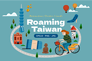 Roaming Taiwan Atrractions Poster, a Wallpaper Graphic by TotallypicRF (Thumbnail 1 of 6)