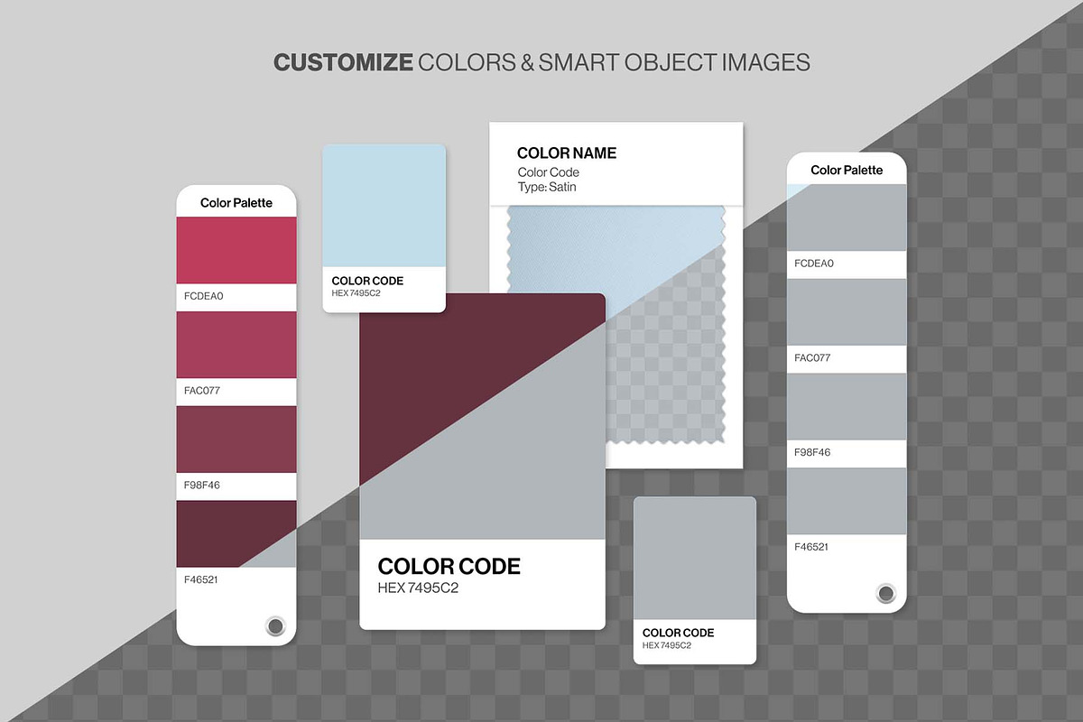 Color Palette Mockup Template, a Branding & Logo Template by ...