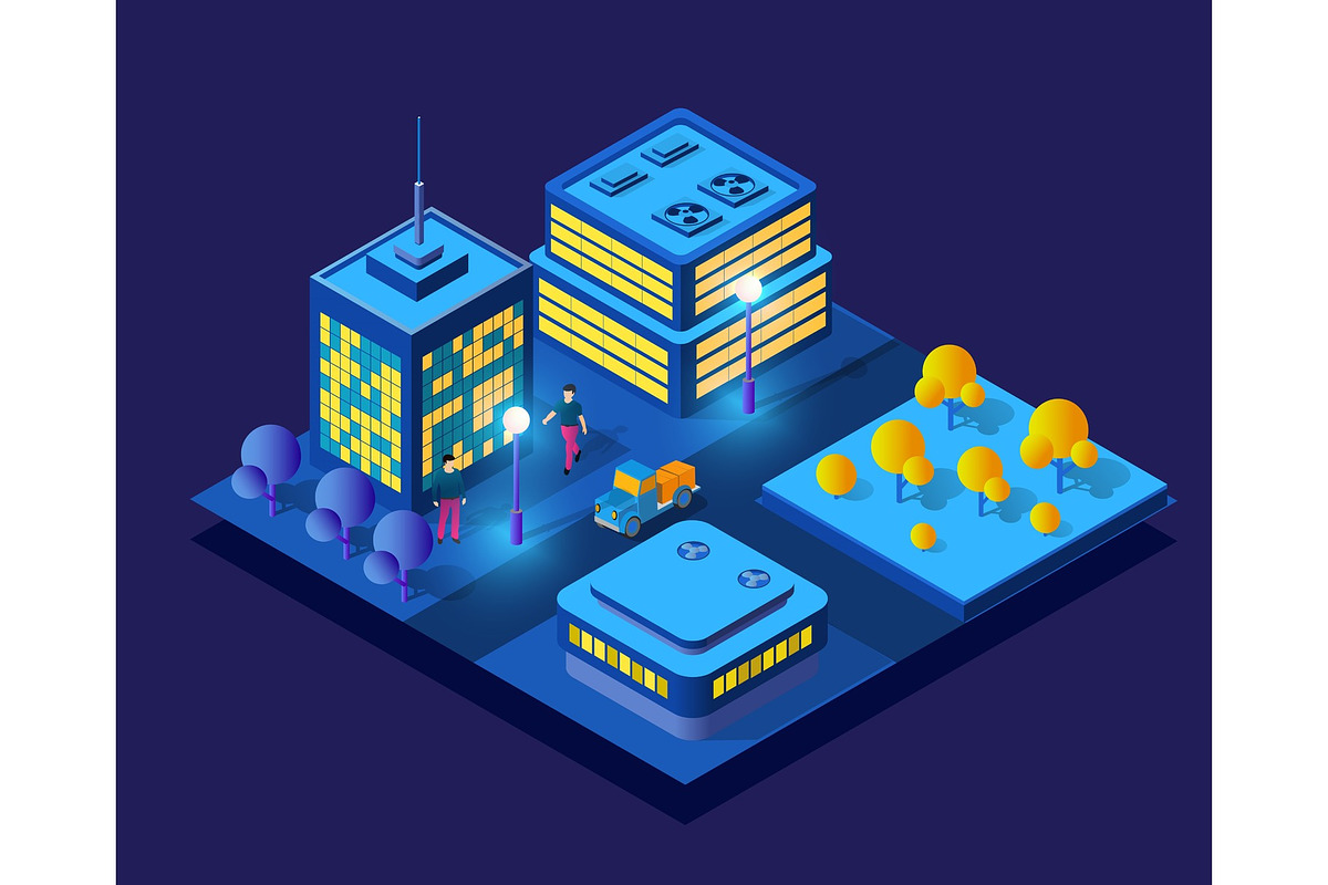 Isometric ultra city concept, a Technology Illustration by AlexZeL (Photo 1 of 5)