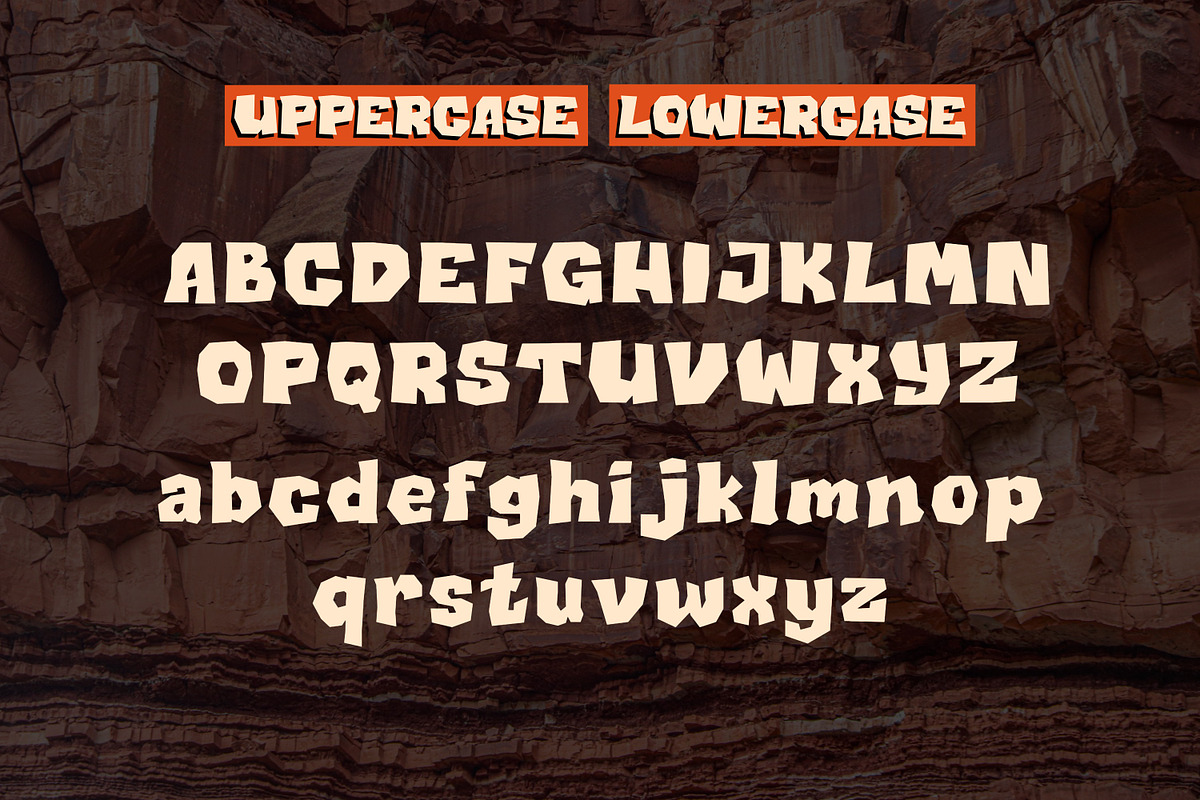 Red Rock A Bold Rugged Display Font, a Handwritten Font by Artolabs (Photo 8 of 9)