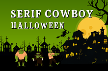 Serif Cowboy Halloween Spooky Wester