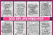 Mom Life Quotes Coloring Book, an Education Illustration by Ink Gallery (Thumbnail 2 of 4)