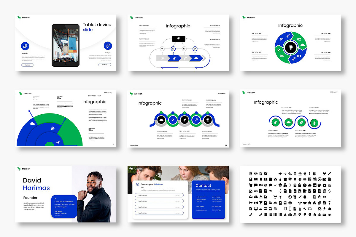 Mercen – Business PowerPoint, a Presentation Template by Dens Creative Studio (Photo 5 of 6)