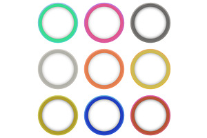 Set of Modern Vector Colorful Oval, a Decorative Illustration by FineArtStudio