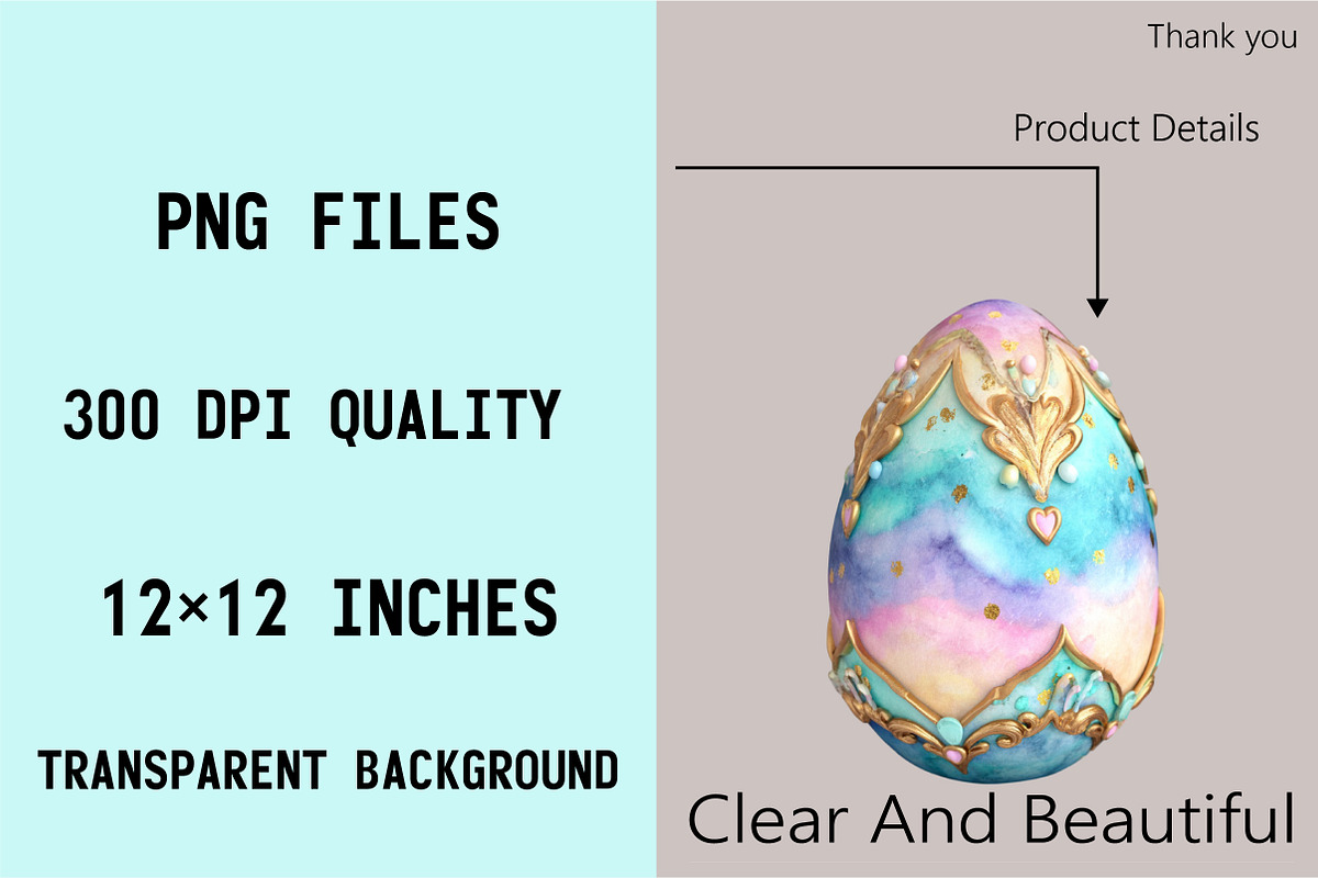 Whimsical Pastel Easter Egg Clipart, an Illustration by SVGArt (Photo 5 of 7)