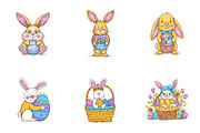 Green cute easter clipart, an Illustration by SinaCreation (Thumbnail 5 of 11)