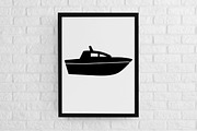 Boat Silhouette SVG, a Transportation Illustration by newminddesign (Thumbnail 2 of 3)