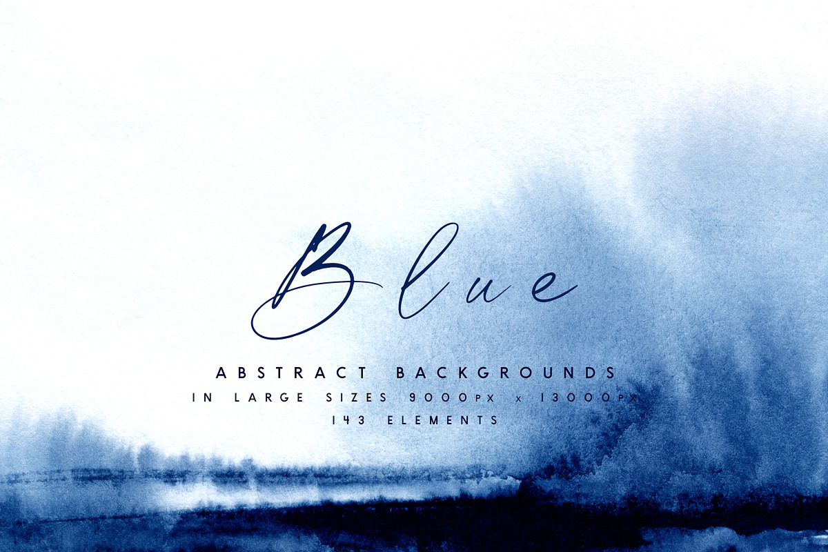 Blue watercolor backgrounds, a Texture Graphic by Soffi Sk (Photo 11 of 11)
